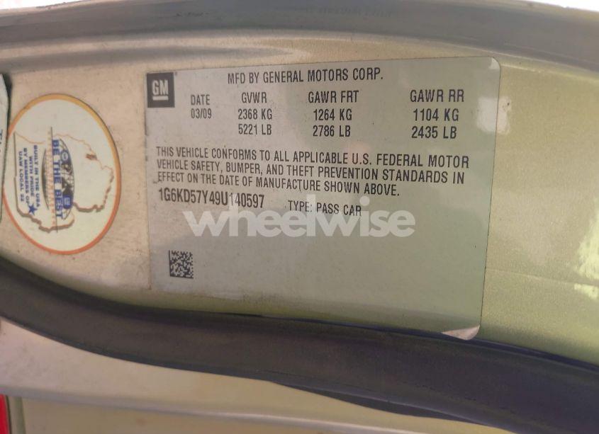 Photo 9 of 2009 Cadillac Dts 1SD (VIN 1G6KD57Y49U140597)