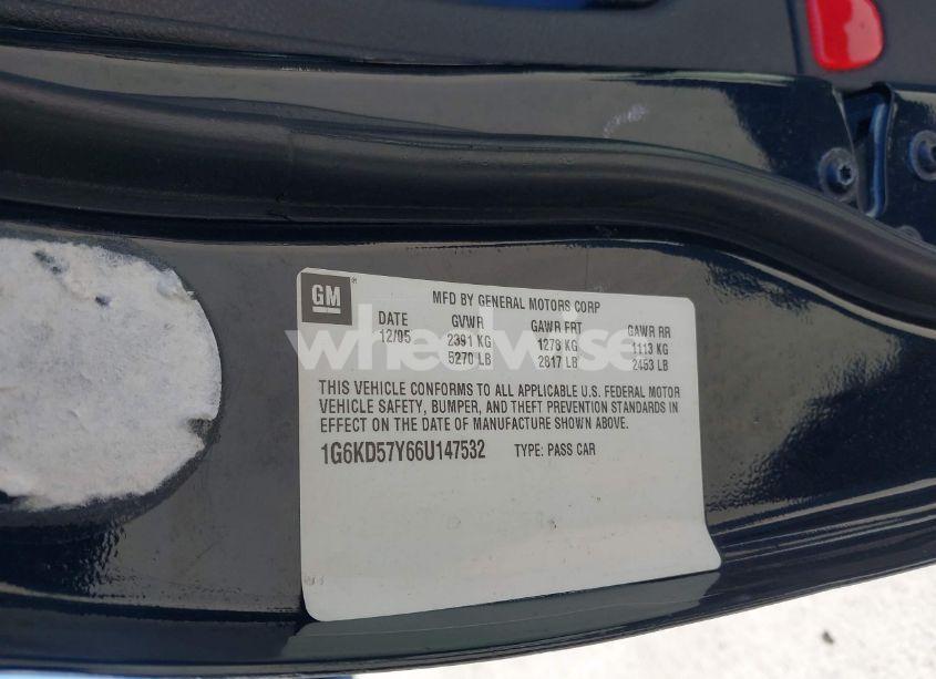 Photo 9 of 2006 Cadillac Dts (VIN 1G6KD57Y66U147532)