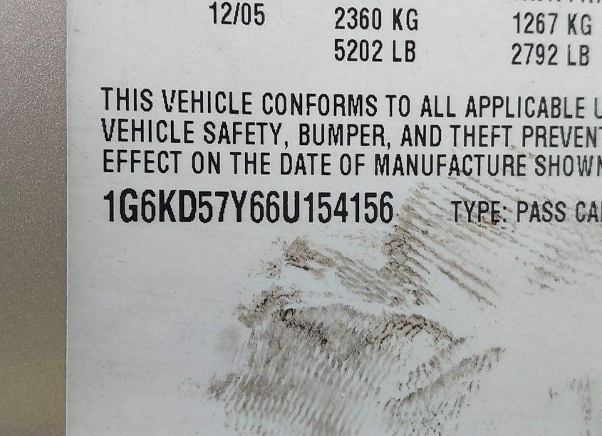 Photo 9 of 2006 Cadillac Dts (VIN 1G6KD57Y66U154156)