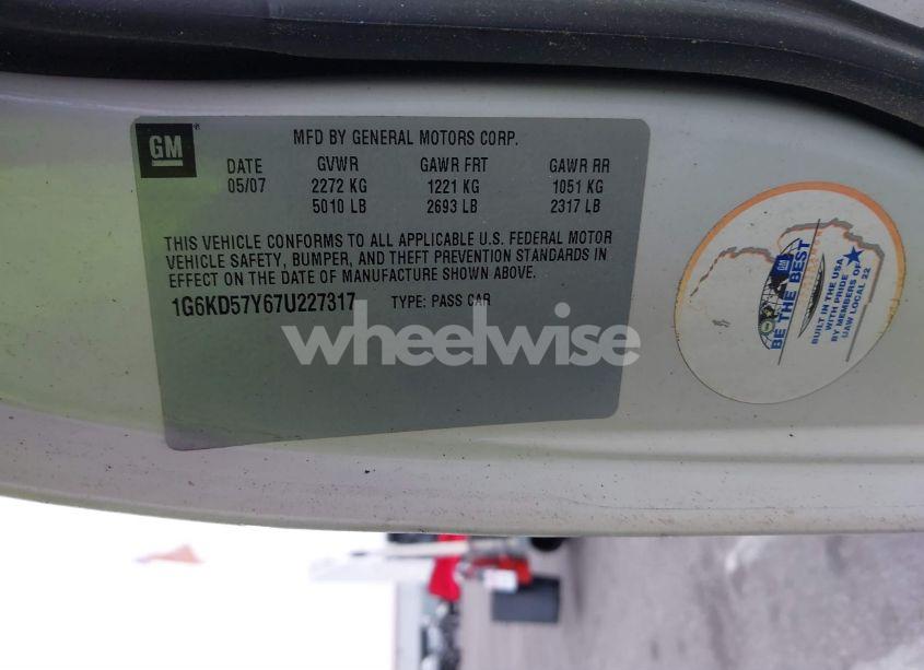 Photo 9 of 2007 Cadillac Dts V8 (VIN 1G6KD57Y67U227317)