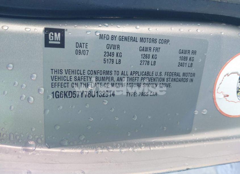 Photo 9 of 2008 Cadillac Dts 1SB (VIN 1G6KD57Y78U132914)