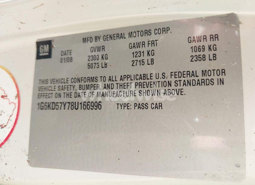 Photo 9 of 2008 Cadillac Dts 1SD (VIN 1G6KD57Y78U166996)