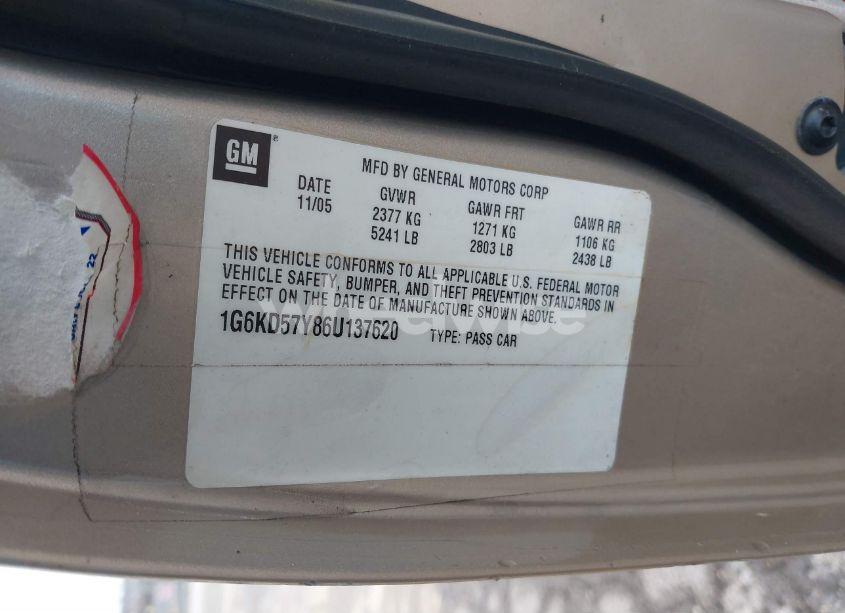 Photo 9 of 2006 Cadillac Dts (VIN 1G6KD57Y86U137620)