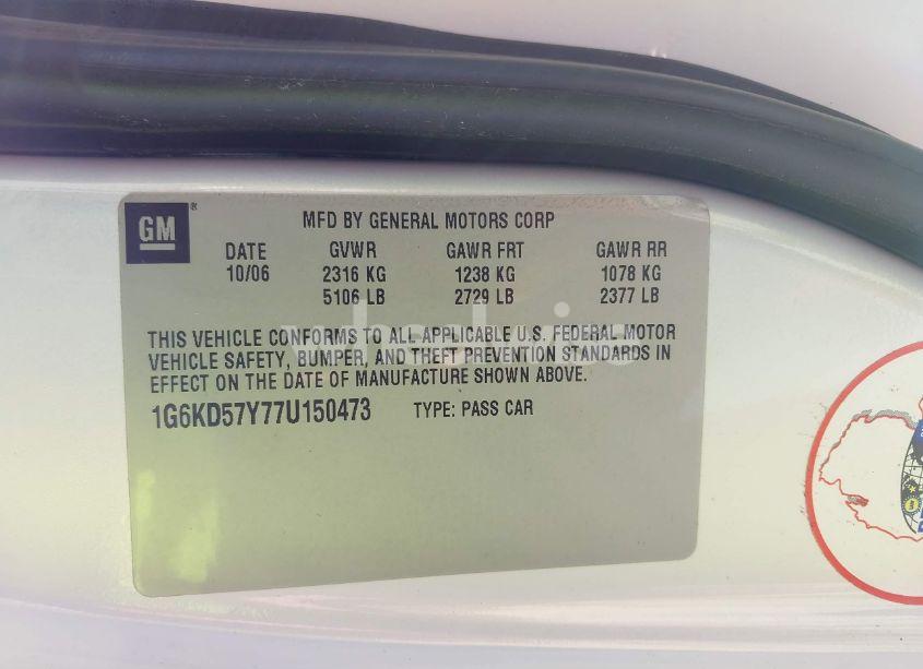 Photo 9 of 2007 Cadillac Dts LUXURY I/LUXURY II/STANDARD (VIN 1G6KD57Y870150473)