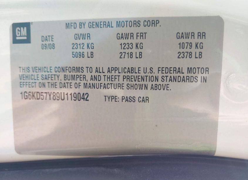 Photo 9 of 2009 Cadillac Dts 1SD (VIN 1G6KD57Y89U119042)