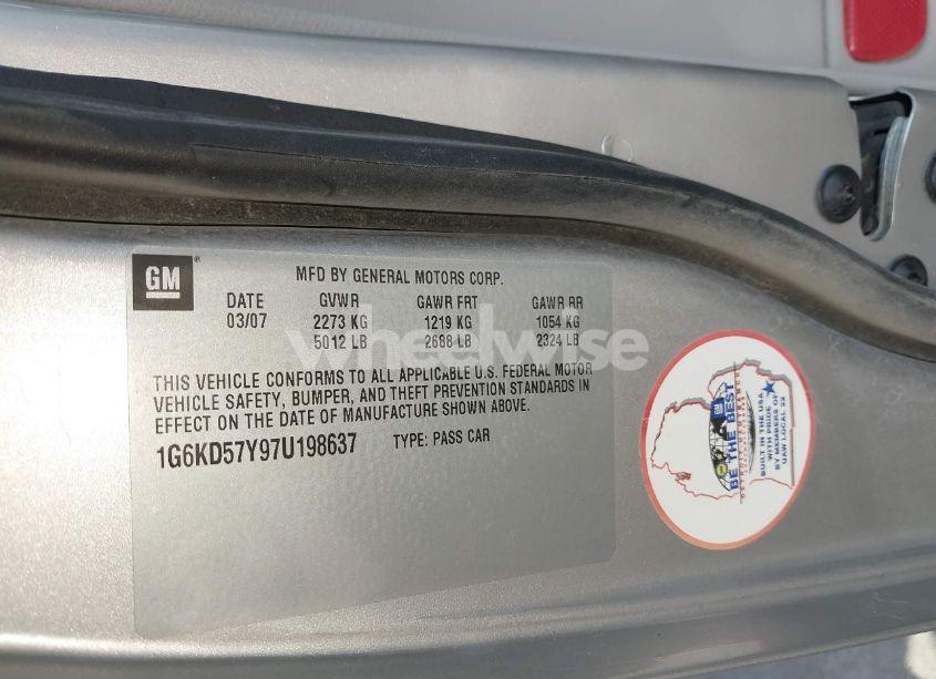 Photo 9 of 2007 Cadillac Dts V8 (VIN 1G6KD57Y97U198637)