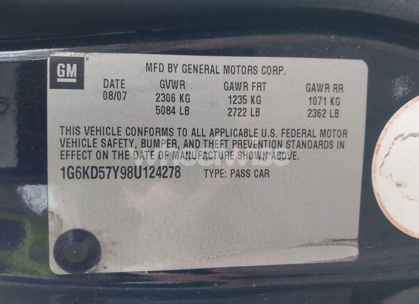 Photo 9 of 2008 Cadillac Dts 1SD (VIN 1G6KD57Y98U124278)