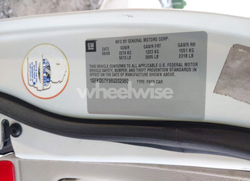 Photo 9 of 2008 Cadillac Dts 1SC (VIN 1G6KD57Y98U202980)