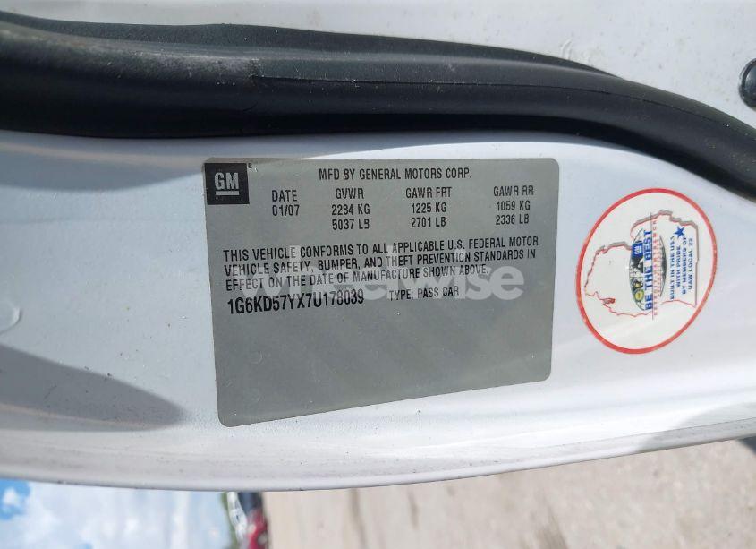 Photo 9 of 2007 Cadillac Dts LUXURY I (VIN 1G6KD57YX7U178039)