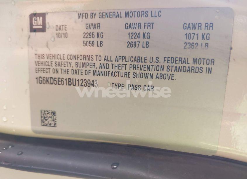 Photo 9 of 2011 Cadillac Dts LUXURY COLLECTION (VIN 1G6KD5E61BU123943)