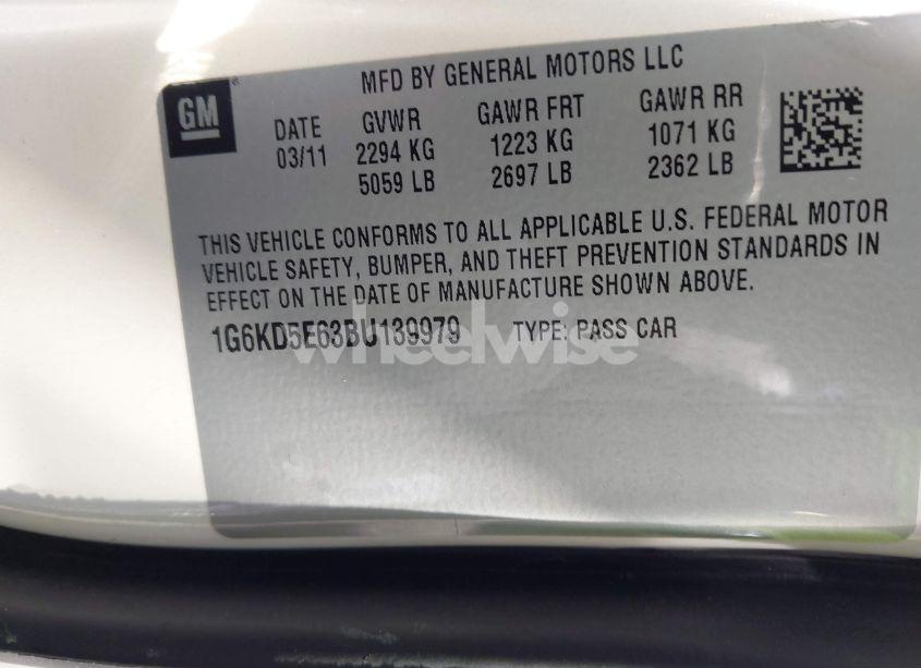 Photo 9 of 2011 Cadillac Dts LUXURY COLLECTION (VIN 1G6KD5E63BU139979)