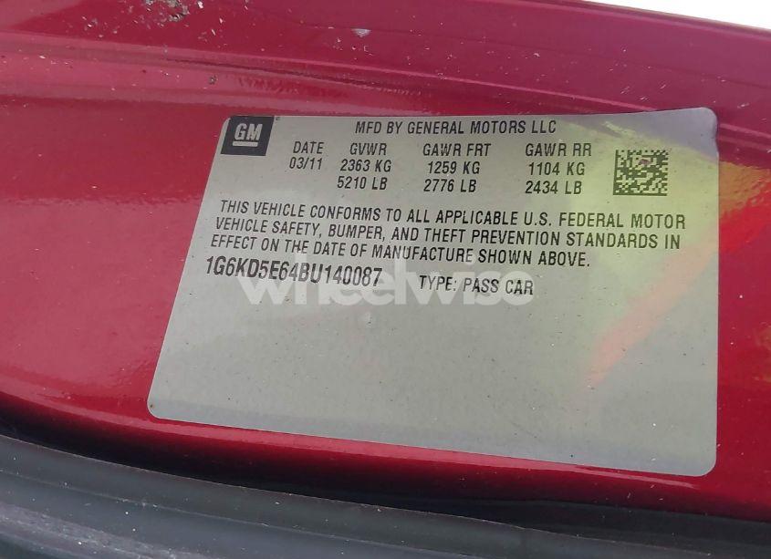 Photo 9 of 2011 Cadillac Dts LUXURY COLLECTION (VIN 1G6KD5E64BU140087)