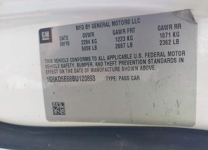 Photo 9 of 2011 Cadillac Dts LUXURY COLLECTION (VIN 1G6KD5E68BU120893)