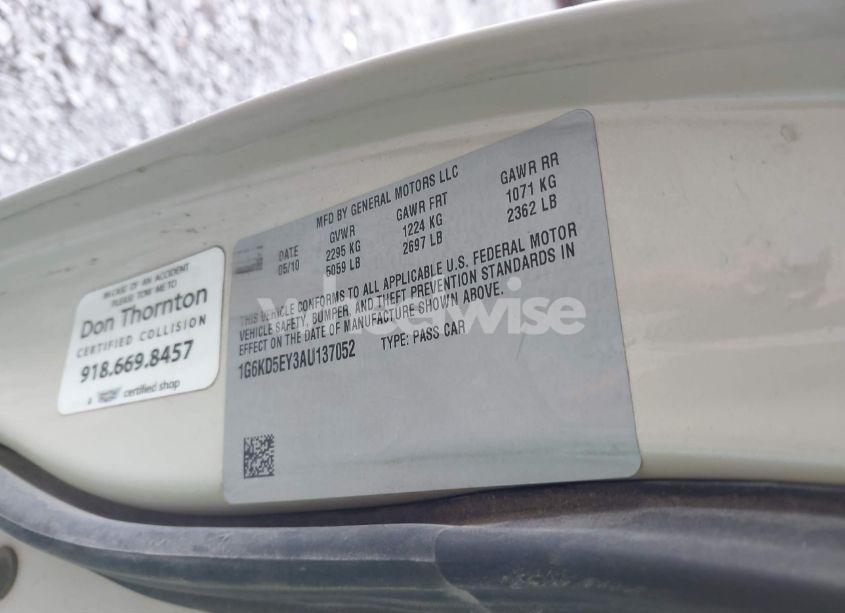 Photo 9 of 2010 Cadillac Dts LUXURY COLLECTION (VIN 1G6KD5EY3AU137052)