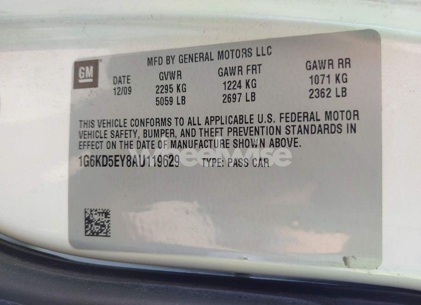 Photo 9 of 2010 Cadillac Dts LUXURY COLLECTION (VIN 1G6KD5EY8AU119629)