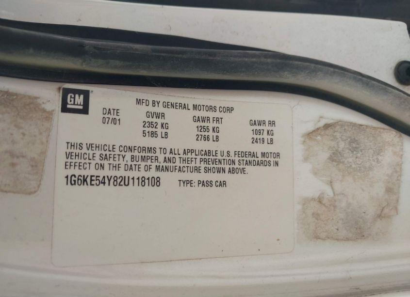 Photo 9 of 2002 Cadillac Deville DHS (VIN 1G6KE54Y82U118108)