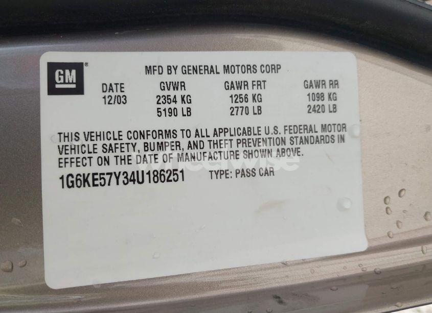 Photo 9 of 2004 Cadillac Deville DHS (VIN 1G6KE57Y34U186251)