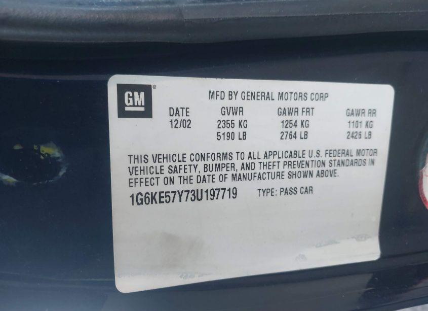 Photo 9 of 2003 Cadillac Deville DHS (VIN 1G6KE57Y73U197719)