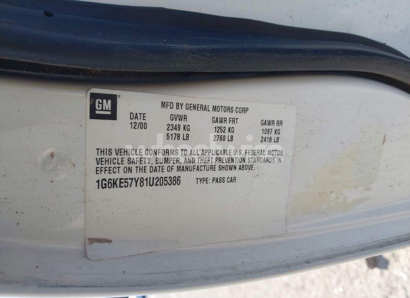 Photo 9 of 2001 Cadillac Deville DHS (VIN 1G6KE57Y81U205386)