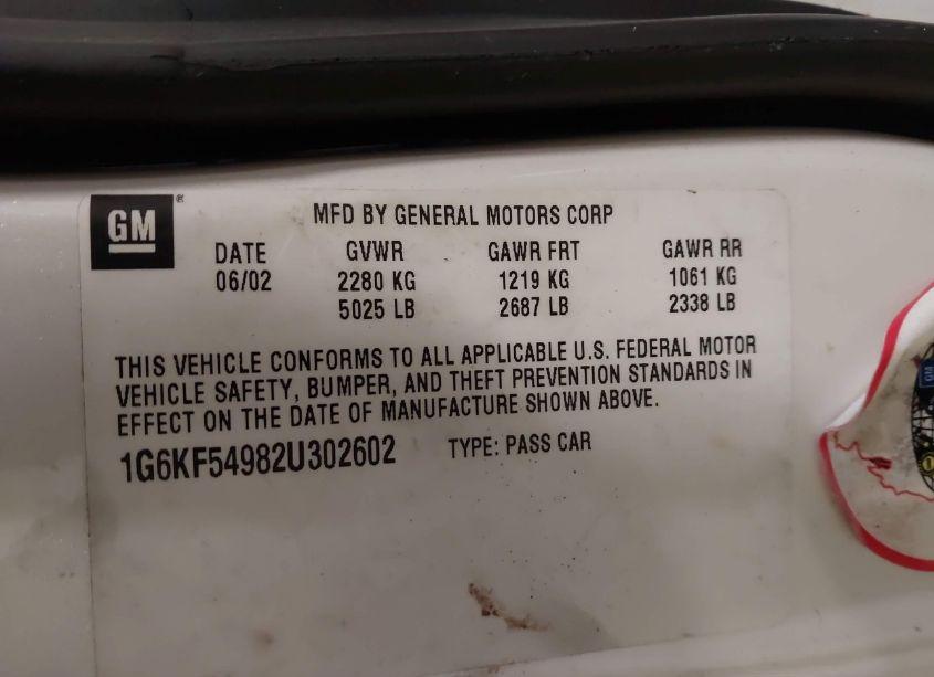 Photo 9 of 2002 Cadillac Deville DTS (VIN 1G6KF54982U302602)