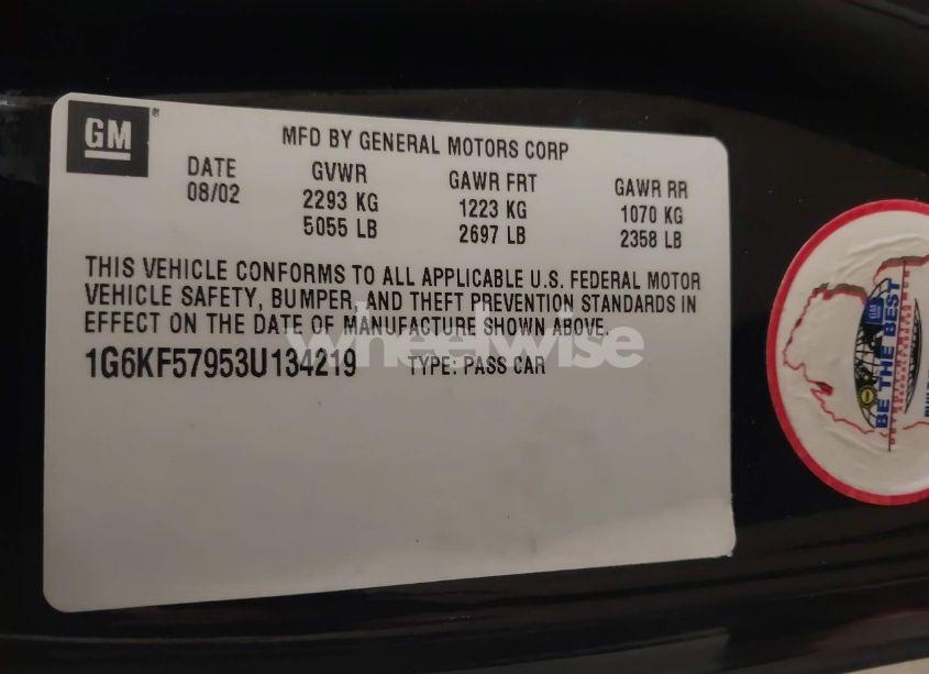 Photo 9 of 2003 Cadillac Deville DTS (VIN 1G6KF57953U134219)