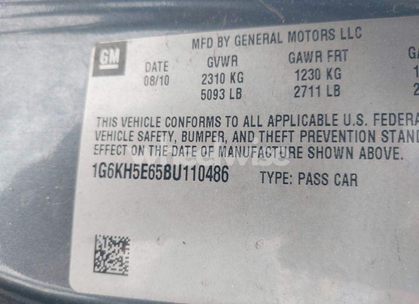 Photo 9 of 2011 Cadillac Dts PREMIUM COLLECTION (VIN 1G6KH5E65BU110486)