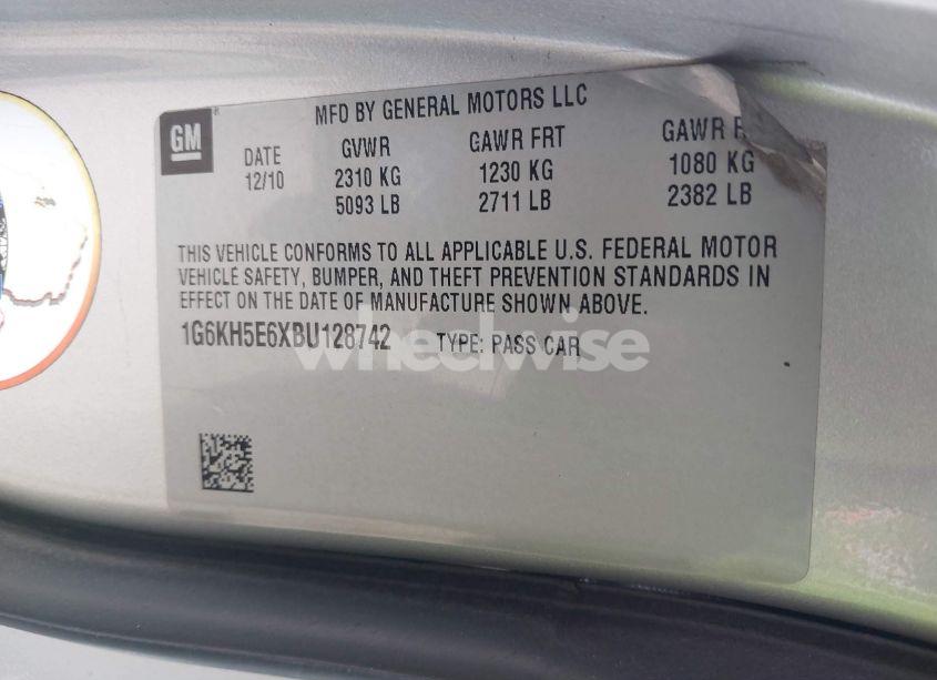 Photo 9 of 2011 Cadillac Dts PREMIUM COLLECTION (VIN 1G6KH5E6XBU128742)