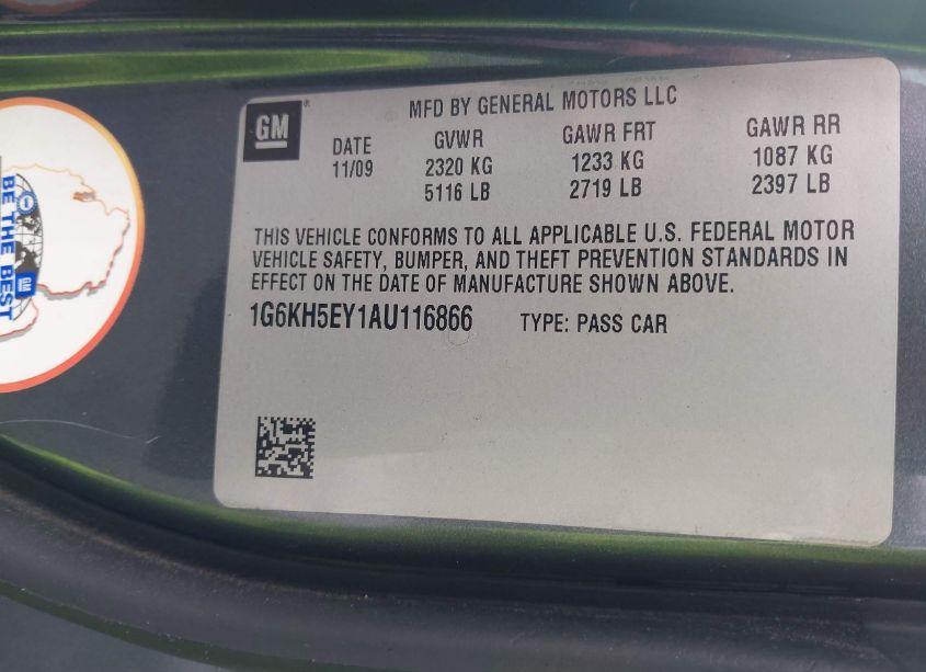 Photo 9 of 2010 Cadillac Dts PREMIUM COLLECTION (VIN 1G6KH5EY1AU116866)