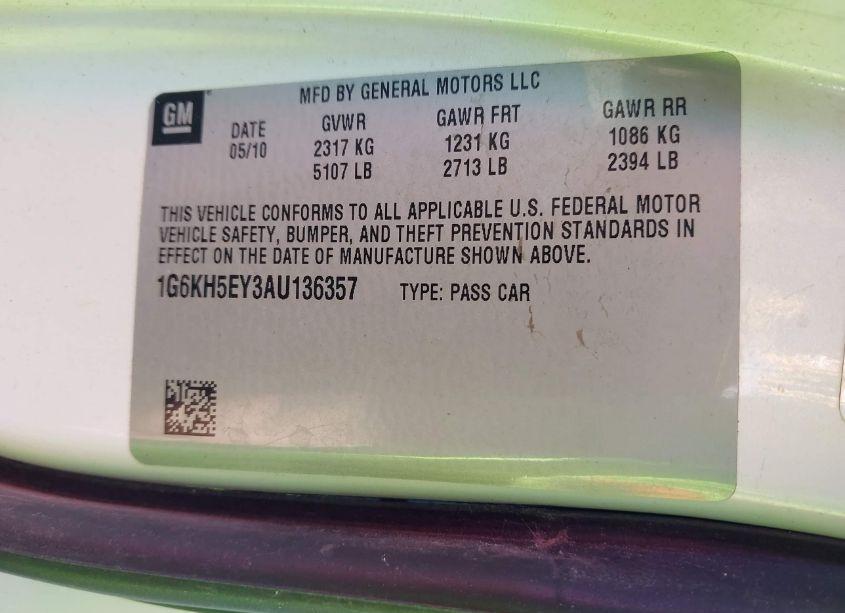 Photo 9 of 2010 Cadillac Dts PREMIUM COLLECTION (VIN 1G6KH5EY3AU136357)