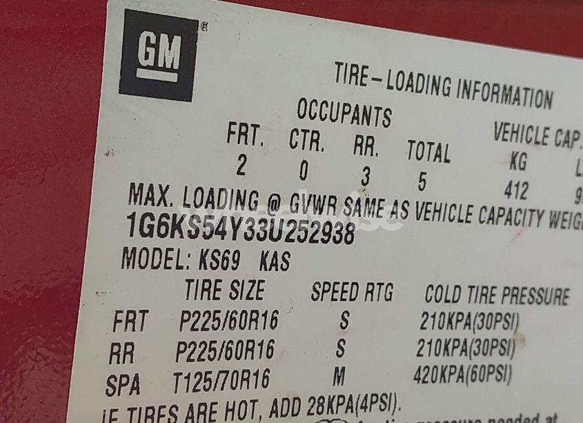 Photo 9 of 2003 Cadillac Seville SLS (VIN 1G6KS54Y33U252938)