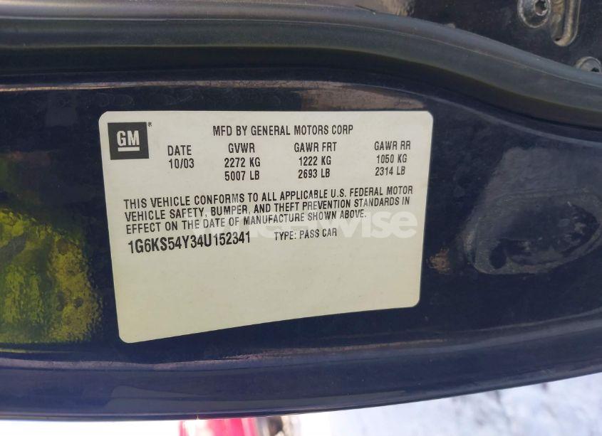 Photo 9 of 2004 Cadillac Seville SLS (VIN 1G6KS54Y34U152341)