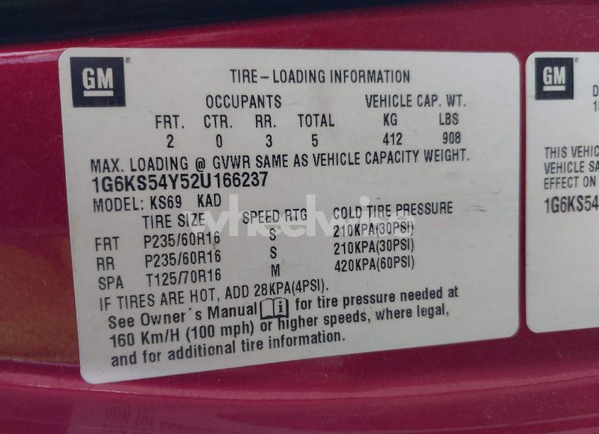 Photo 9 of 2002 Cadillac Seville SLS (VIN 1G6KS54Y52U166237)