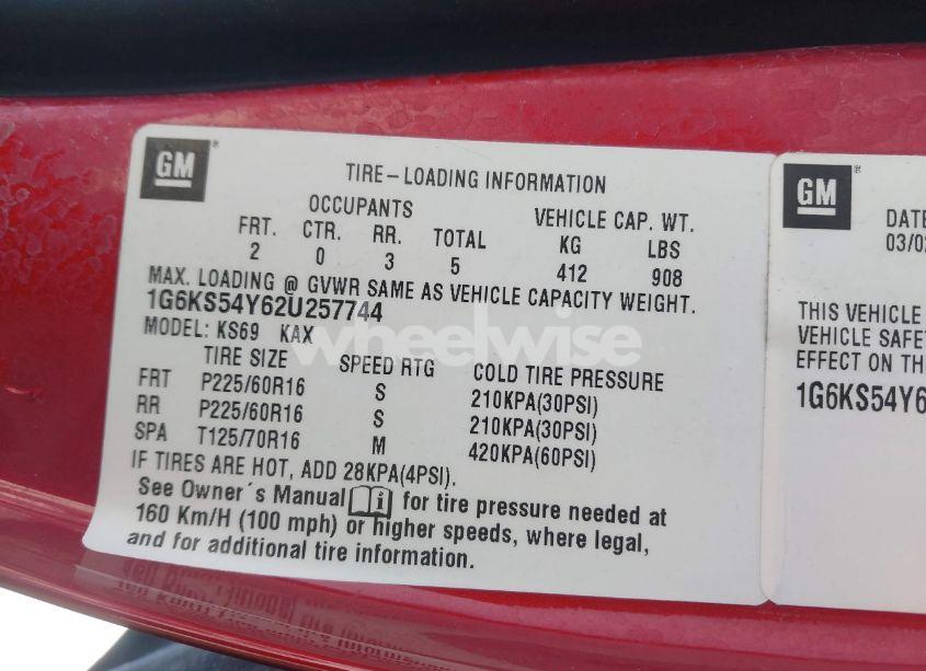 Photo 9 of 2002 Cadillac Seville SLS (VIN 1G6KS54Y62U257744)