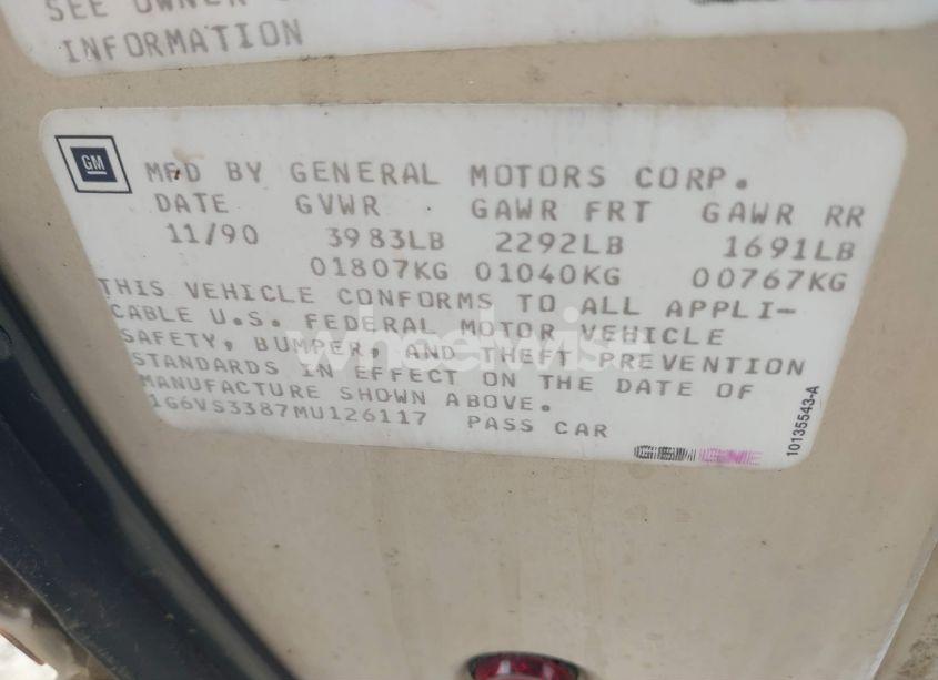 Photo 9 of 1991 Cadillac Allante N/A (VIN 1G6VS3387MU126117)