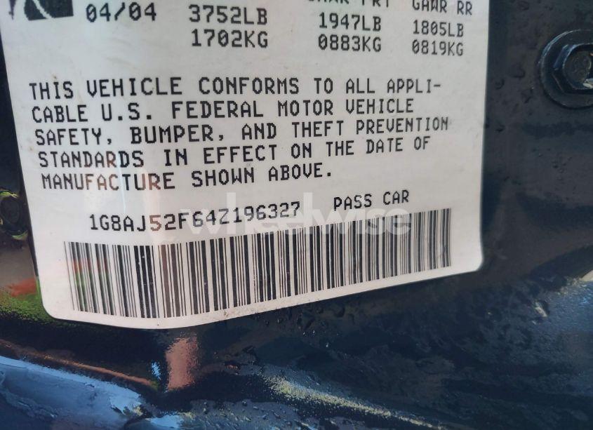 Photo 9 of 2004 Saturn Ion 2 (VIN 1G8AJ52F64Z196327)