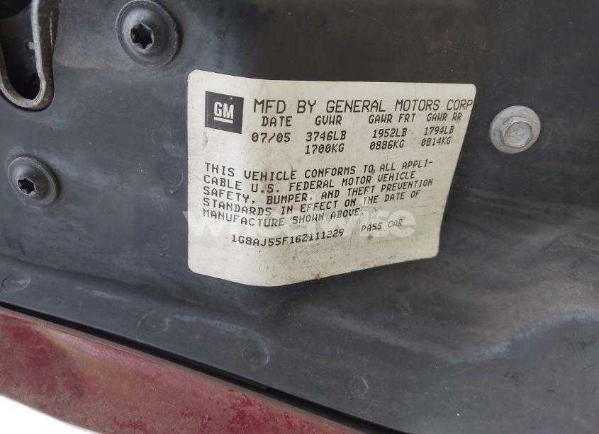 Photo 9 of 2006 Saturn Ion 2 (VIN 1G8AJ55F16Z111229)