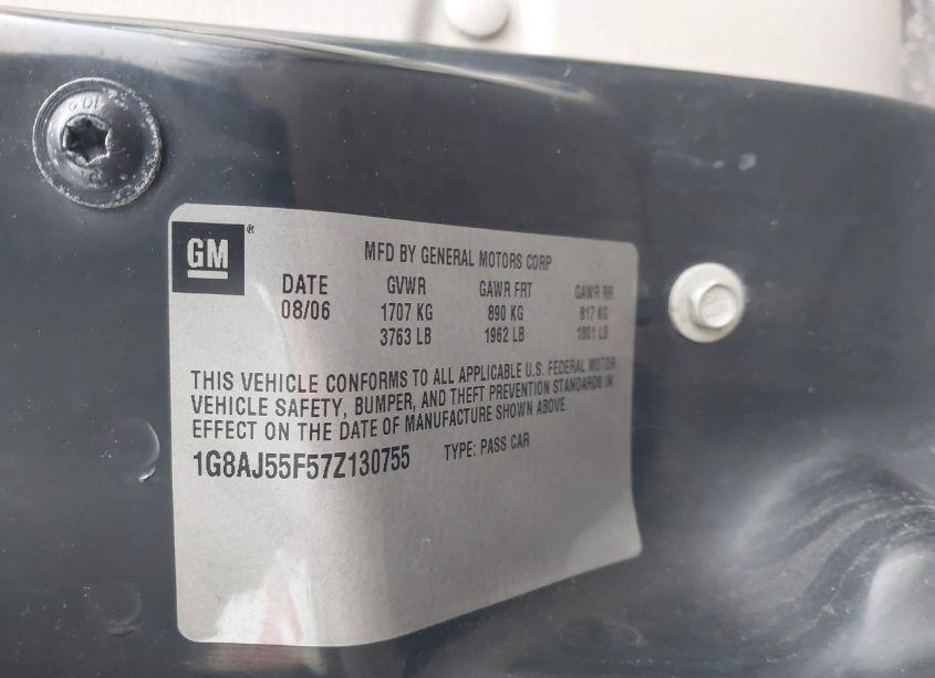 Photo 9 of 2007 Saturn Ion 2 (VIN 1G8AJ55F57Z130755)