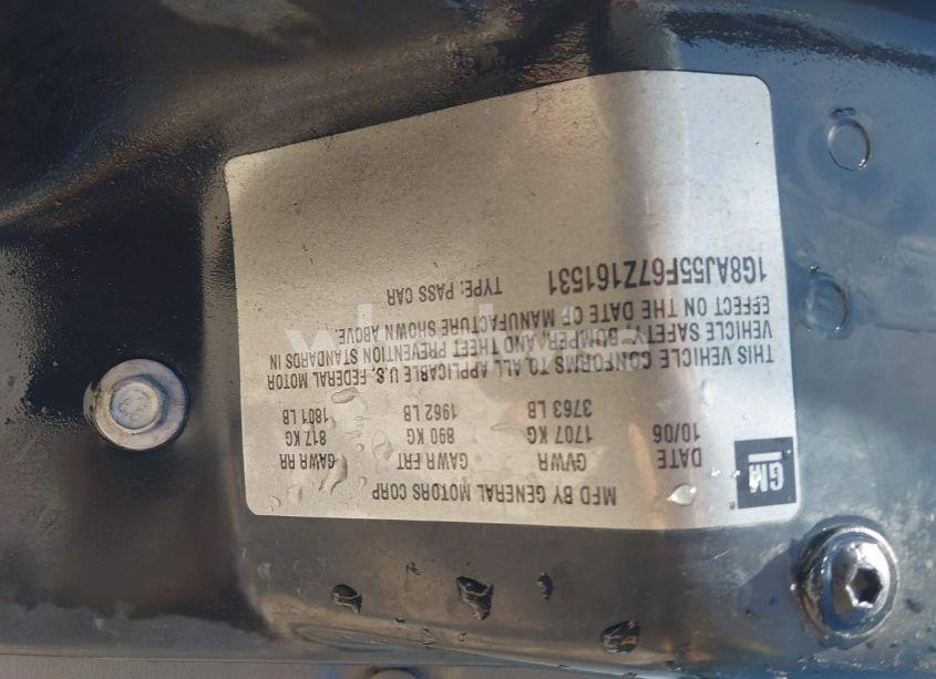 Photo 9 of 2007 Saturn Ion 2 (VIN 1G8AJ55F67Z161531)