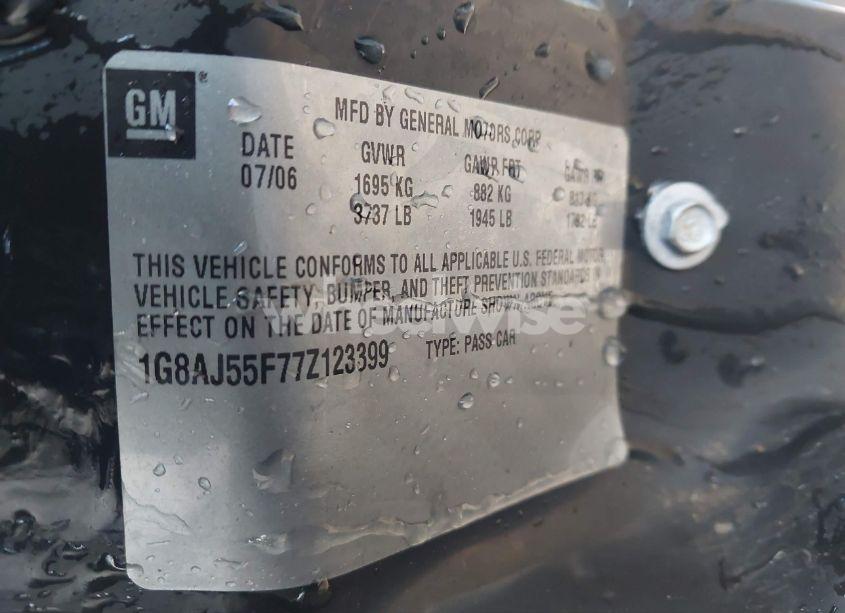 Photo 9 of 2007 Saturn Ion 2 (VIN 1G8AJ55F77Z123399)