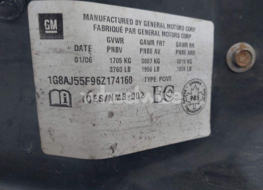 Photo 9 of 2006 Saturn Ion 2 (VIN 1G8AJ55F96Z174160)