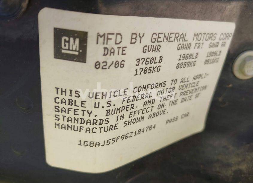 Photo 9 of 2006 Saturn Ion 2 (VIN 1G8AJ55F96Z184784)