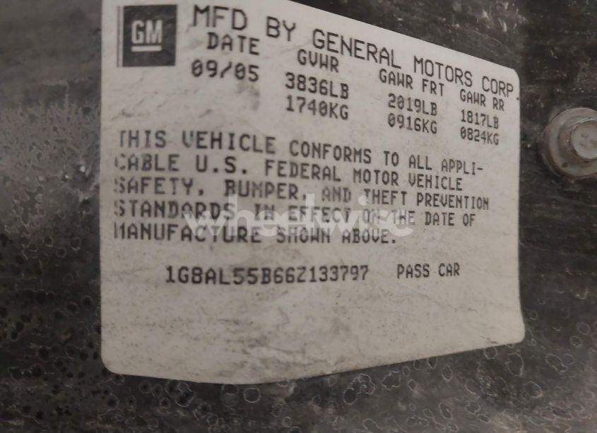 Photo 9 of 2006 Saturn Ion 3 (VIN 1G8AL55B66Z133797)