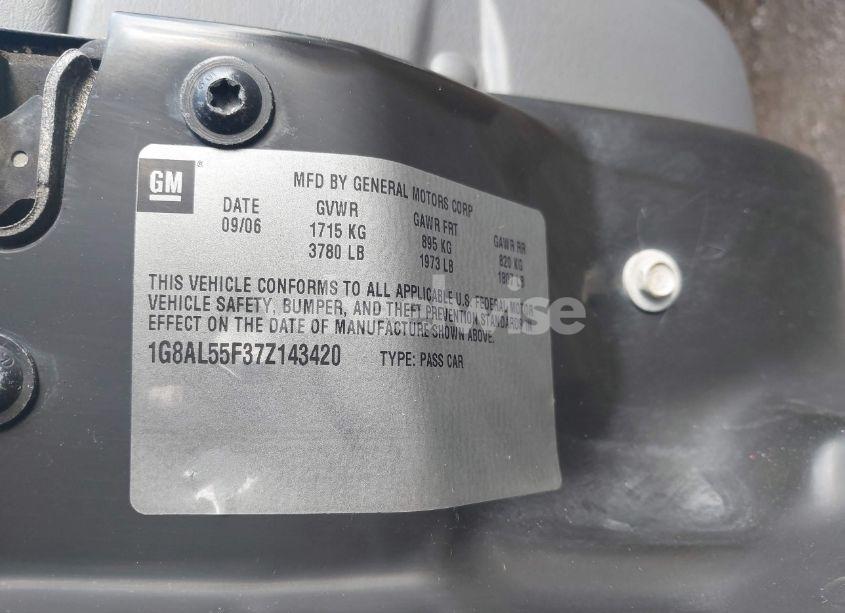 Photo 9 of 2007 Saturn Ion 3 (VIN 1G8AL55F37Z143420)