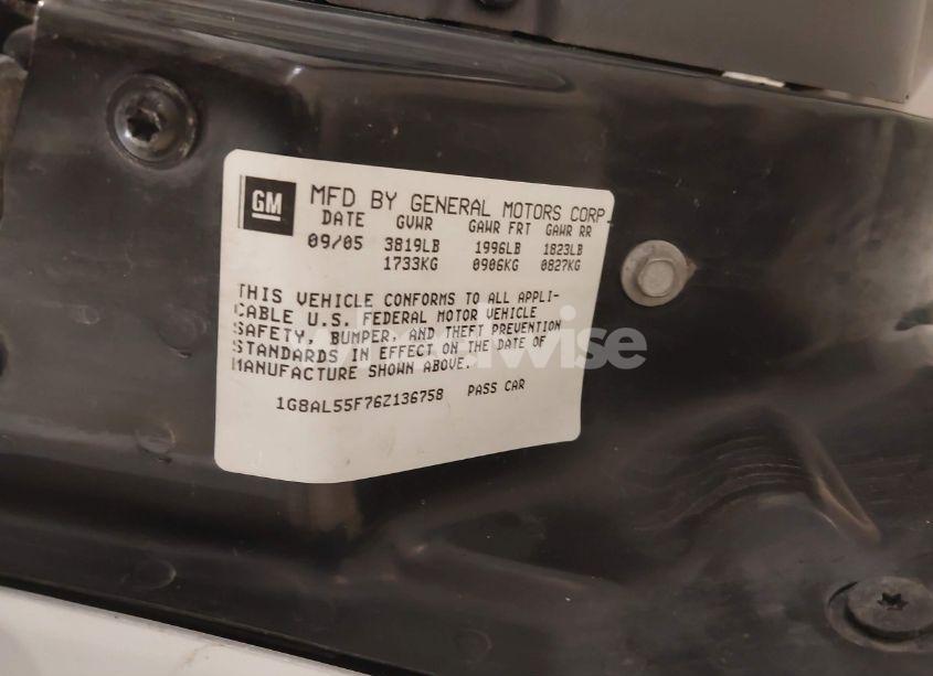 Photo 8 of 2006 Saturn Ion 3 (VIN 1G8AL55F76Z136758)