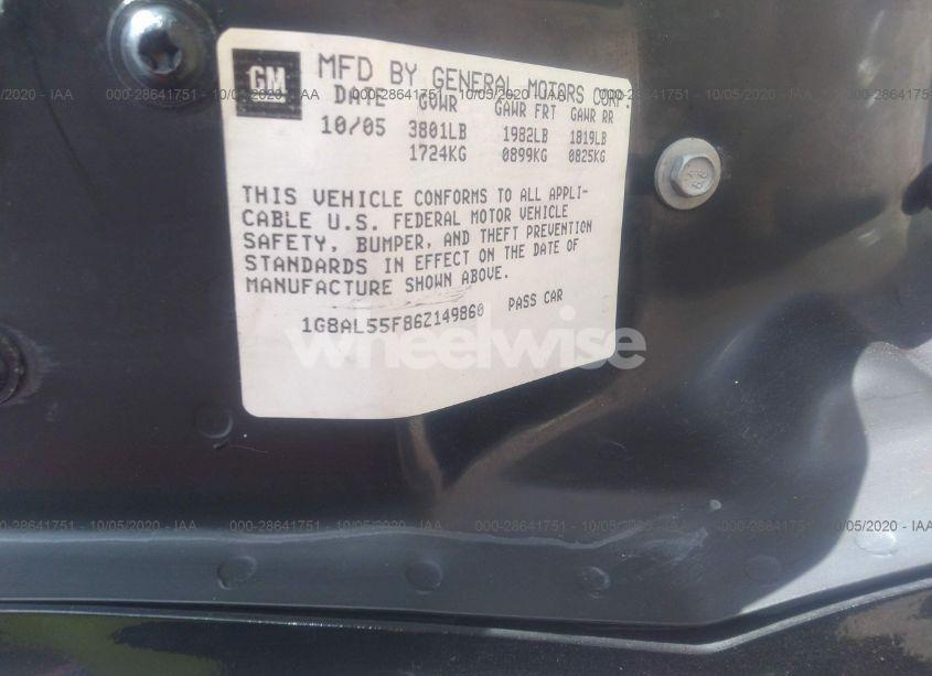 Photo 9 of 2006 Saturn Ion 3 (VIN 1G8AL55F86Z149860)