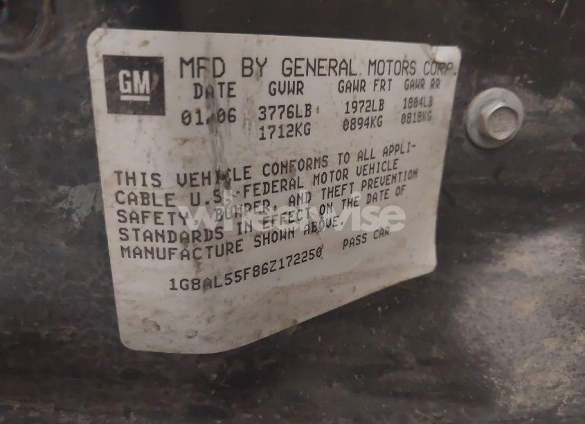 Photo 9 of 2006 Saturn Ion 3 (VIN 1G8AL55F86Z172250)