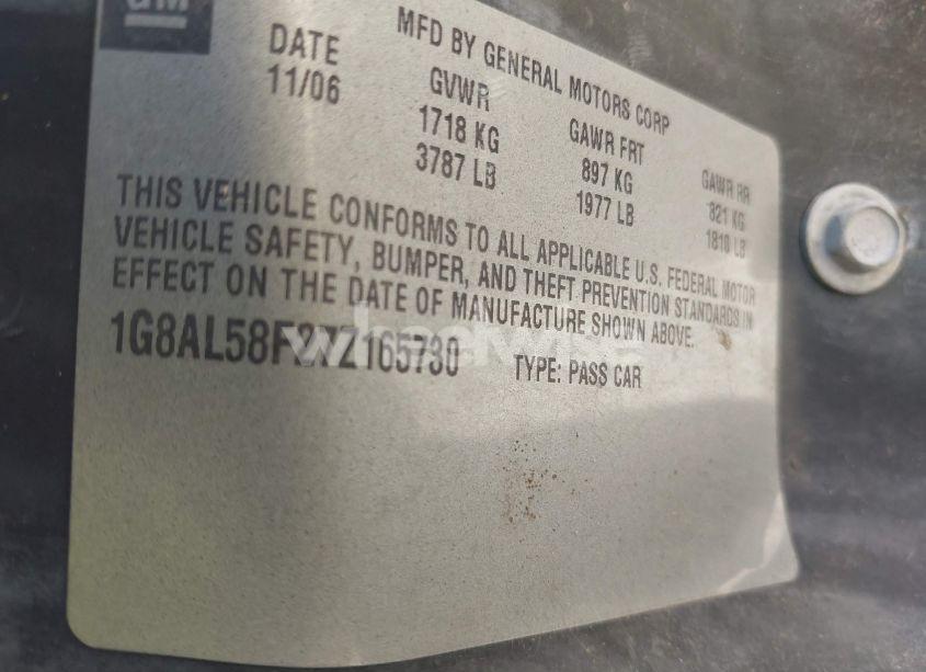 Photo 9 of 2007 Saturn Ion 3 (VIN 1G8AL58F27Z165730)