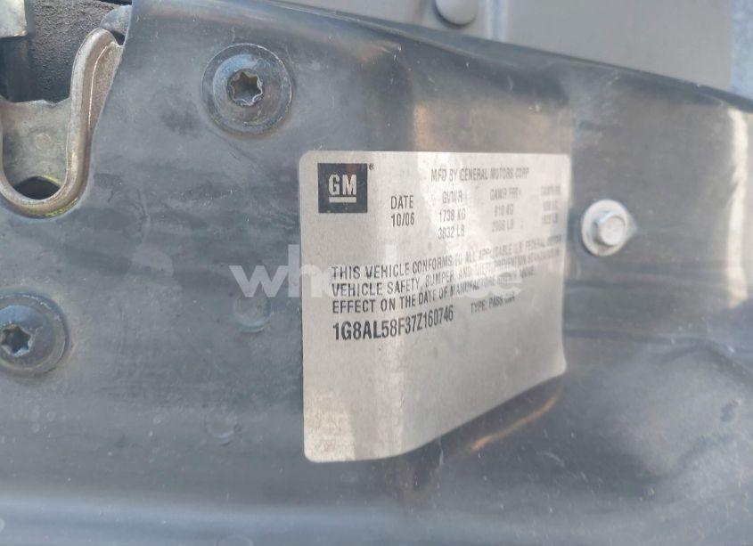 Photo 9 of 2007 Saturn Ion 3 (VIN 1G8AL58F37Z160746)