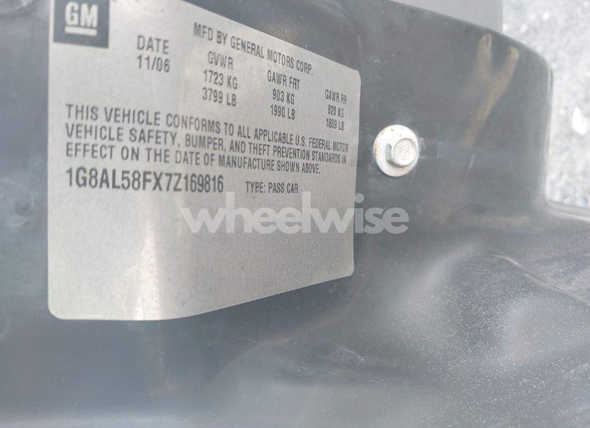 Photo 9 of 2007 Saturn Ion 3 (VIN 1G8AL58FX7Z169816)