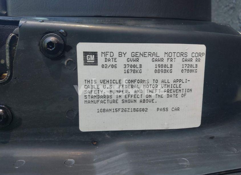 Photo 9 of 2006 Saturn Ion 2 (VIN 1G8AN15F26Z186602)